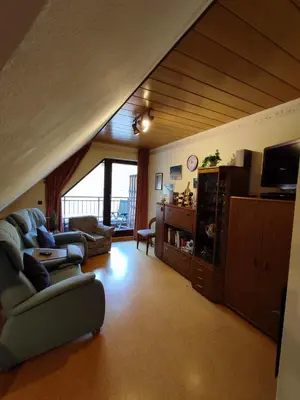 Ein Sitzbereich in der Unterkunft Panorama Oase Ferienwohnung mit Blick auf Mosel und Reichsburg