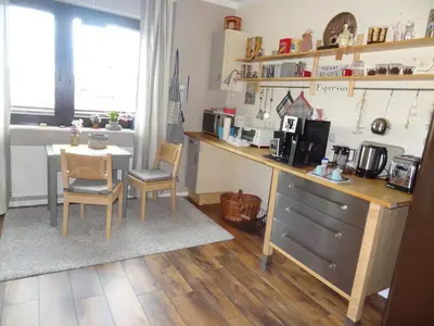 Küche/Küchenzeile in der Unterkunft Ferienwohnung Vogt