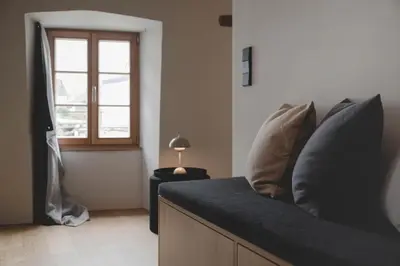 Ein Sitzbereich in der Unterkunft Klara Rooms