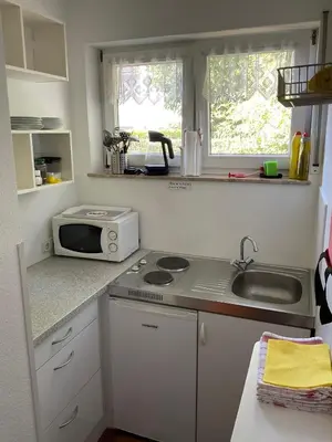 Küche/Küchenzeile in der Unterkunft Ferienwohnung Hecking