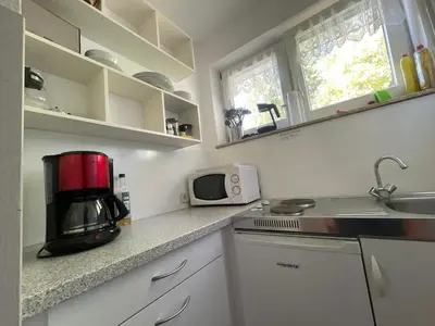 Küche/Küchenzeile in der Unterkunft Ferienwohnung Hecking