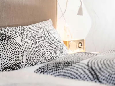 Ein Bett oder Betten in einem Zimmer der Unterkunft Ferienapartment Am Gaulsbach