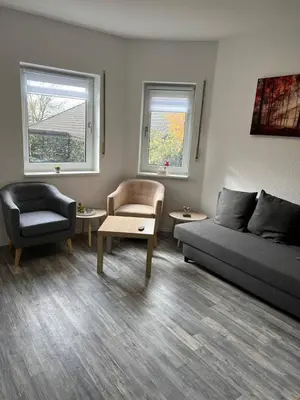 Ein Sitzbereich in der Unterkunft Gartenparadies Apartment in Urbar