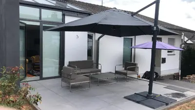 Ein Patio oder anderer Außenbereich in der Unterkunft Wohnung in ruhiger Wohnlage