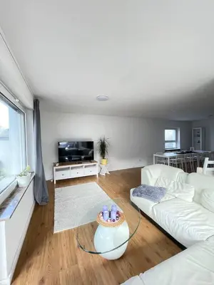 Ein Sitzbereich in der Unterkunft Renoviertes Haus in Ochtendung im Altbau-Flair für 10 Personen!