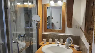 Ein Badezimmer in der Unterkunft Ferienhaus Am Moselstausee