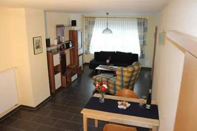 Ein Sitzbereich in der Unterkunft Ferienhaus Willwert