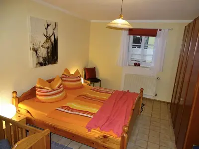 Ein Bett oder Betten in einem Zimmer der Unterkunft Ferienhaus Schilz