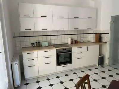 Küche/Küchenzeile in der Unterkunft Ferienwohnung Auszeit