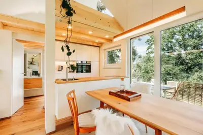 Grundriss der Unterkunft Tinyhouse Minimalus Panorama Schlafloft im Grünen