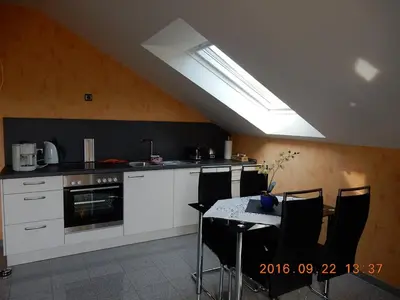Küche/Küchenzeile in der Unterkunft Mosel-Panorama