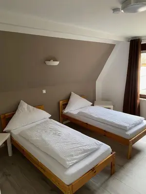 Ein Bett oder Betten in einem Zimmer der Unterkunft Ferienhaus Loreleytraum