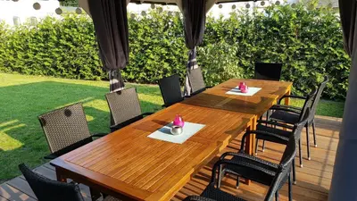 Ein Garten an der Unterkunft Ferienhaus Loreleytraum