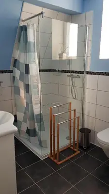 Ein Badezimmer in der Unterkunft Ferienhaus Loreleytraum