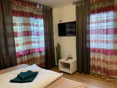 Ein Bett oder Betten in einem Zimmer der Unterkunft Cochemer Arkaden