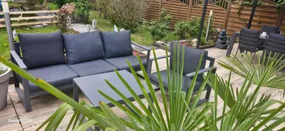 Ein Sitzbereich in der Unterkunft Ferienwohnung Müller