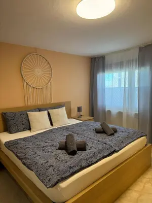 Ein Bett oder Betten in einem Zimmer der Unterkunft Ferienhaus Lenartz