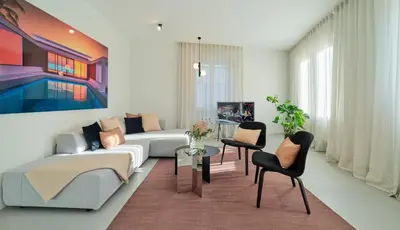 TV/Unterhaltungsangebot in der Unterkunft Modernes Flair - Designer-Apartment in Top-Lage im Zentrum - bis 3 Personen - gratis WLAN - Waschmaschine - Marvin Jeske Retreats