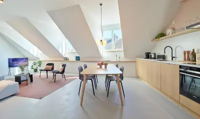 Küche/Küchenzeile in der Unterkunft Style pur - Designer-Wohnung in Top-Lage im Zentrum! - Bis zu 3 Personen - Waschmaschine - gratis WLAN - Marvin Jeske Retreats