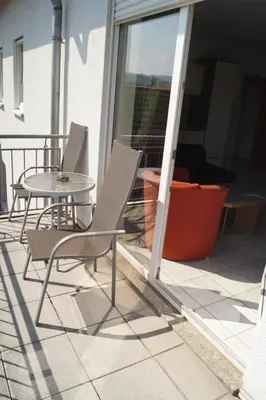 Ein Balkon oder eine Terrasse in der Unterkunft Mosel Ferienresidenz ZickZack