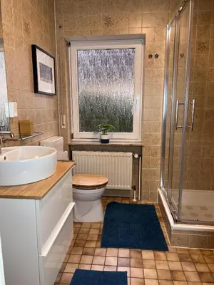 Ein Badezimmer in der Unterkunft Haus Rosenberg