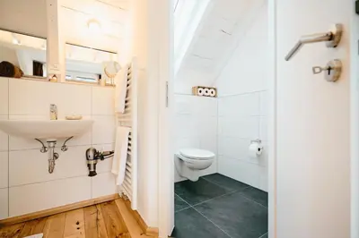 Ein Badezimmer in der Unterkunft Küchenbleibe