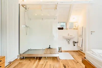 Ein Badezimmer in der Unterkunft Küchenbleibe
