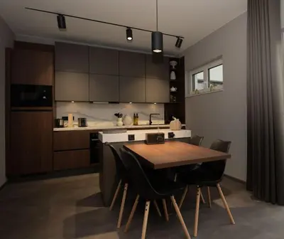 Küche/Küchenzeile in der Unterkunft Moderne Wohnung mit Panorama