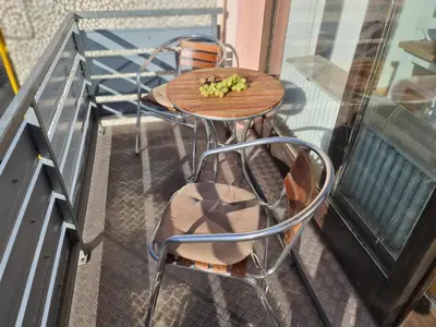 Ein Balkon oder eine Terrasse in der Unterkunft Moselpromenade 5