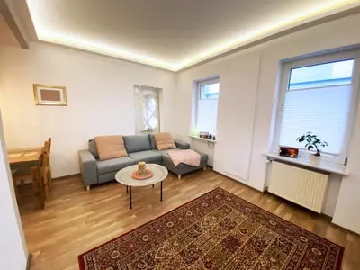 Ein Sitzbereich in der Unterkunft Ferienhaus Mohini