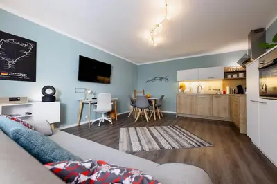 TV/Unterhaltungsangebot in der Unterkunft Racing-Apartment (Ferienwohnung)