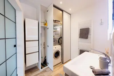 Ein Bett oder Betten in einem Zimmer der Unterkunft Racing-Apartment (Ferienwohnung)