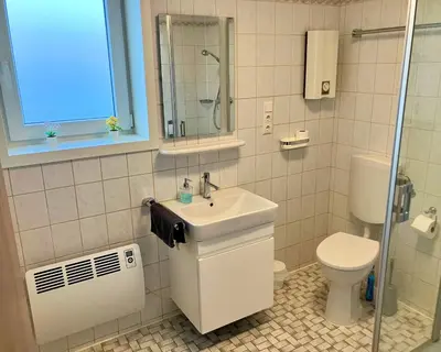 Ein Badezimmer in der Unterkunft Ferienhaus Eifeljeföhl