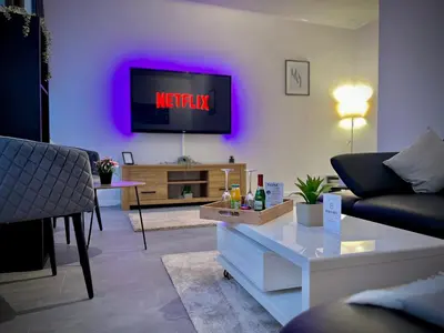 TV/Unterhaltungsangebot in der Unterkunft G&G Luxury Apartment am Stadtpark Bendorf