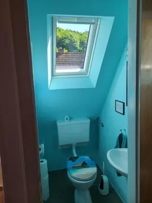 Ein Badezimmer in der Unterkunft FeWo Glücksmoment