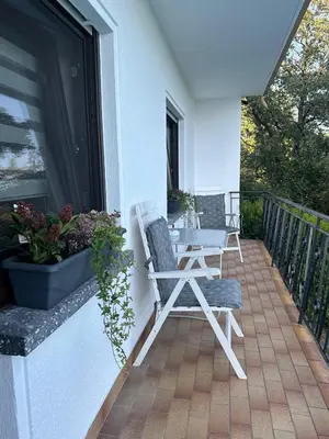 Ein Balkon oder eine Terrasse in der Unterkunft Ferienwohnung Panorama Oberkirn