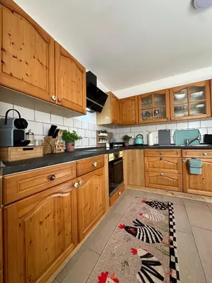 Küche/Küchenzeile in der Unterkunft Ferienwohnung Panorama Oberkirn