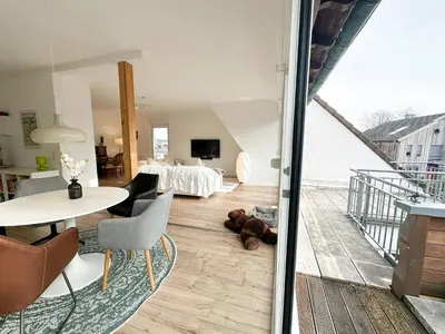 Ein Sitzbereich in der Unterkunft Suite Katharina
