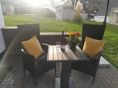 Ein Sitzbereich in der Unterkunft Kleine Auszeit