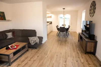 Ein Sitzbereich in der Unterkunft Ferienwohnung 