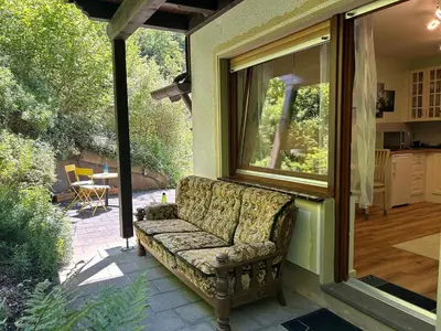 Ein Garten an der Unterkunft Ferienwohnung Sonneck