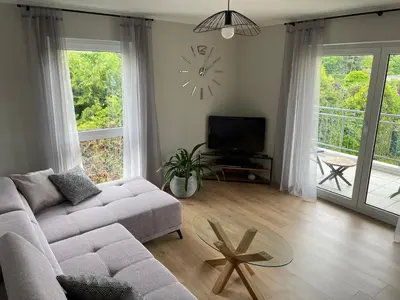 Ein Sitzbereich in der Unterkunft Auszeit für Genießer am Mittelrhein, Koblenz