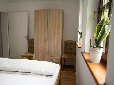 Ein Bett oder Betten in einem Zimmer der Unterkunft Charming apartment in Buch