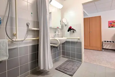 Ein Badezimmer in der Unterkunft Gästehaus St. Martin