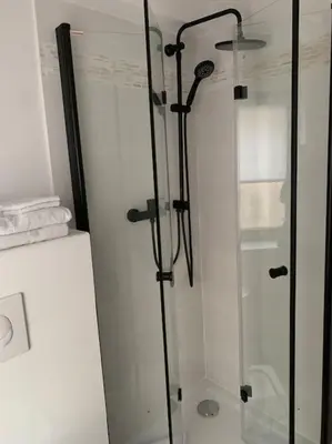 Ein Badezimmer in der Unterkunft Ellerbachblick in der Altstadt