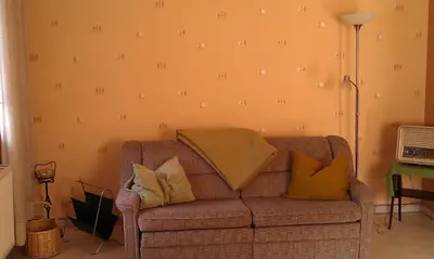 Ein Sitzbereich in der Unterkunft Ferienwohnung Haus Wehrbüsch