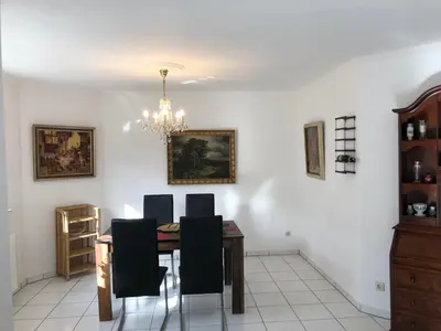 Ein Sitzbereich in der Unterkunft Unter den Weinbergen