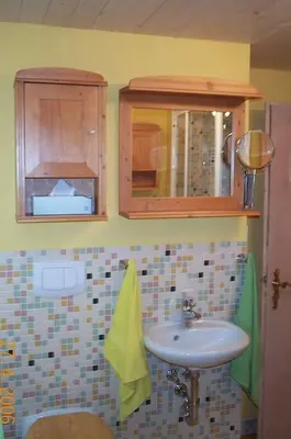 Ein Badezimmer in der Unterkunft Wohnung am Rheinsteig