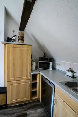 Küche/Küchenzeile in der Unterkunft Ferienwohnung Afrika