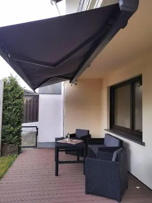 Ein Sitzbereich in der Unterkunft Ferienwohnung Hedi